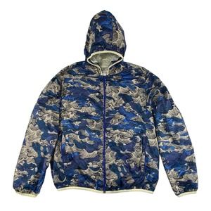 GANT The Rugger Ocean Camo Full Zip Hooded Windbreaker Size Mens L